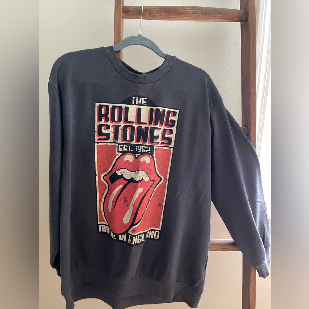 H&M Vintage-feel Rolling Stones Crew Neck